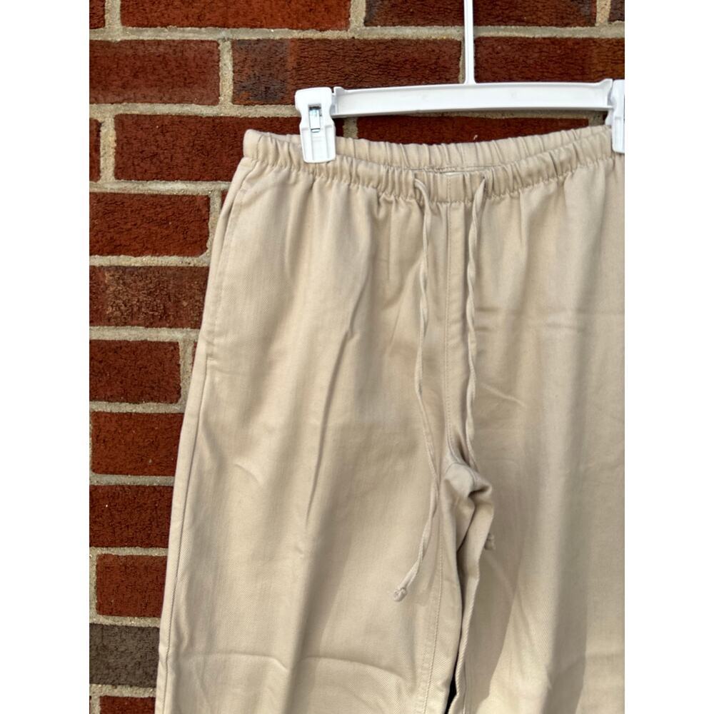Vanilla Star Linen Blend Wide Leg Pull On Pants Beige Womens Small Casual - Picture 3 of 9